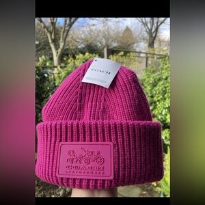 Coach Vibrant Pink  Beanie